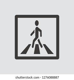 Pedestrian icon isolated of flat style. Vector illustration.