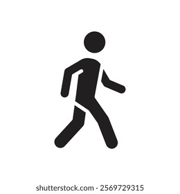 Pedestrian icon Line Art Logo set