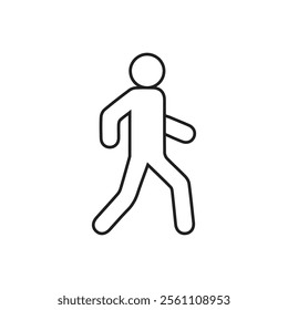 Pedestrian icon Outline vector line symbol
