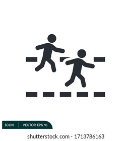 pedestrian icon symbol design element vector eps 10