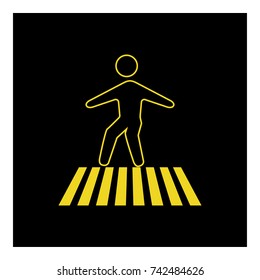 a pedestrian icon vector