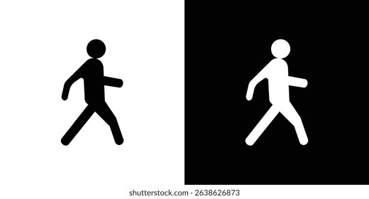 Pedestrian icon Vector in flat style. Collection silhouettes