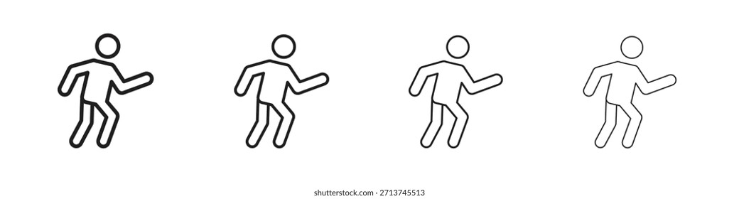 Icono peatonal. Vector de pictogramas aislados.