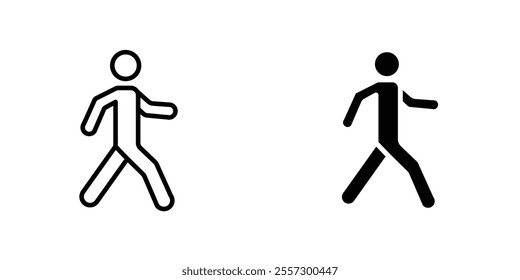 Pedestrian Icon vector. liner and flat style icons set.