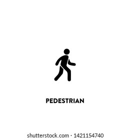 pedestrian icon vector. pedestrian sign on white background. pedestrian icon for web and app