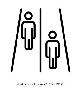 Pedestrian Movement control order Concept, restricted movement order measures lockdown control infectious disease vector Icon design, 