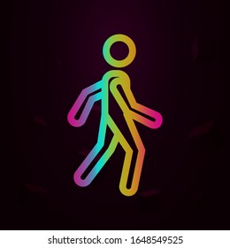 a pedestrian nolan style icon. Simple thin line, outline vector of navigation icons for ui and ux, website or mobile application