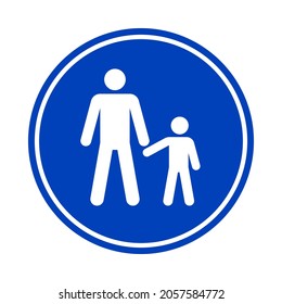 Fußgängerweg Wegweiser. Vektorgrafik.