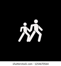 pedestrian people vector icon. flat pedestrian people design. pedestrian people illustration for graphic 