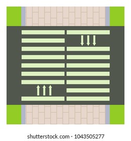 Pedestrian road icon. Cartoon illustration of pedestrian road vector icon for web