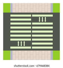 Pedestrian road icon. Cartoon illustration of pedestrian road vector icon for web