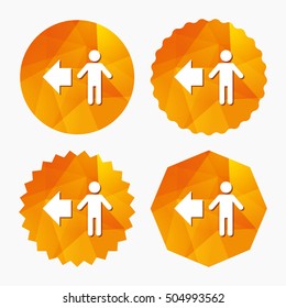 Pedestrian road icon. Human path.