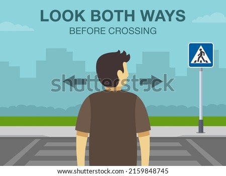 Look LEFT before crossing the road