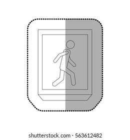 Pedestrian road sign