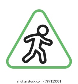 Pedestrian, road, sign