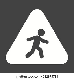 Pedestrian, road, sign icon vector image. Can also be used for traffic signs. Suitable for web apps, mobile apps and print media.