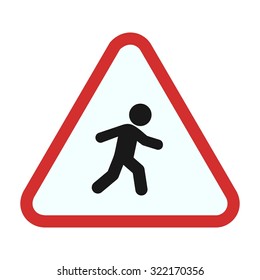 Pedestrian, road, sign icon vector image. Can also be used for traffic signs. Suitable for web apps, mobile apps and print media.