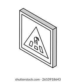 pedestrian road sign isometric icon vector. pedestrian road sign sign. isolated symbol illustration