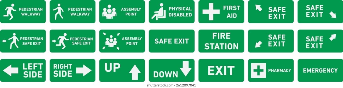 pedestrian safety sign template for print, final design for using safety sign in various place, safety template illustration for print