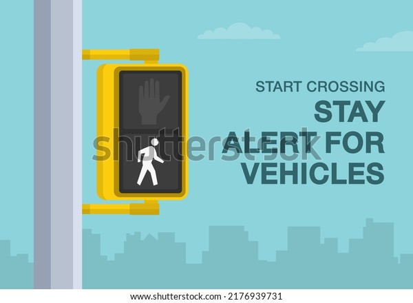 Pedestrian\
safety tips and traffic regulation rules. \