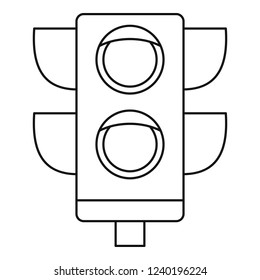 Pedestrian semaphore icon. Outline pedestrian semaphore vector icon for web design isolated on white background