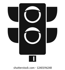 Pedestrian semaphore icon. Simple illustration of pedestrian semaphore vector icon for web design isolated on white background