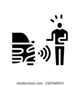 Fußgängersensorsymbolvektorgrafik Fußgängersensorzeichen. einzelne Symbolillustration