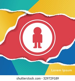 Pedestrian sign icon