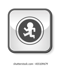 Pedestrian sign icon