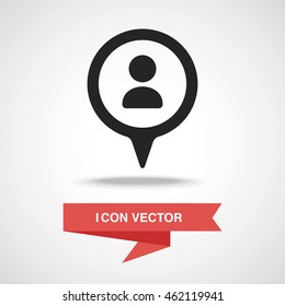 Pedestrian sign icon