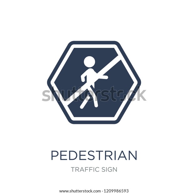 Pedestrian sign icon.\
Trendy flat vector Pedestrian sign icon on white background from\
traffic sign collection, vector illustration can be use for web and\
mobile, eps10