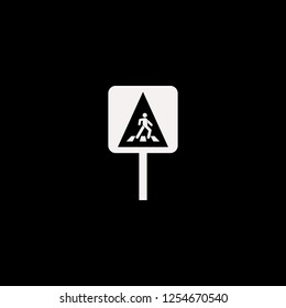 pedestrian sign vector icon. flat pedestrian sign design. pedestrian sign illustration for graphic 