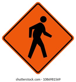 Pedestrian Sign,Vector Illustration, Isolate On White Background Icon. EPS10