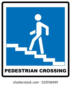 Pedestrian Symbol Vector Illustration isolated on white background