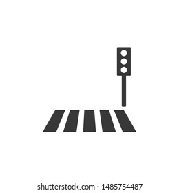 pedestrian and traffic light icon symbol logo template