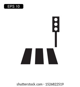 pedestrian, traffic light icon vector illustration logo template