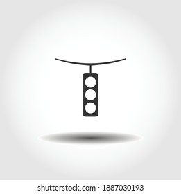 pedestrian traffic lights isolated vector icon. road sign design element