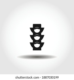 pedestrian traffic lights isolated vector icon. road sign design element