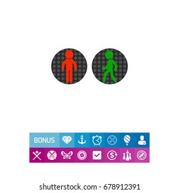 Pedestrian Traffic Lights Vector Icon