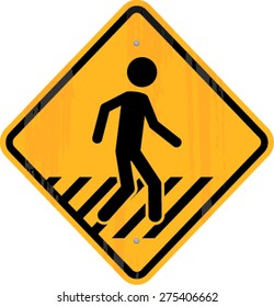 Pedestrian Traffic Sign Stock Vector (Royalty Free) 275406662 ...