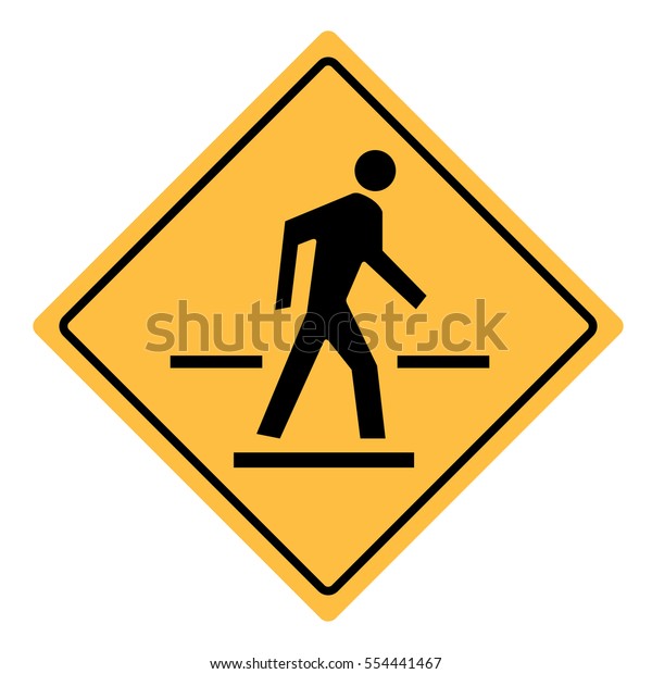 Pedestrian Traffic Sign Stock Vector (Royalty Free) 554441467 ...