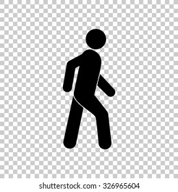 pedestrian vector icon - black illustration