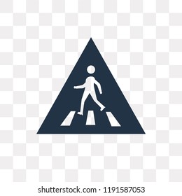 Pedestrian vector icon isolated on transparent background, Pedestrian transparency concept can be used web and mobile