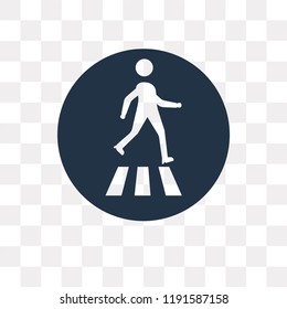 Pedestrian vector icon isolated on transparent background, Pedestrian transparency concept can be used web and mobile
