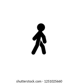 pedestrian vector icon. pedestrian sign on white background. pedestrian icon for web and app
