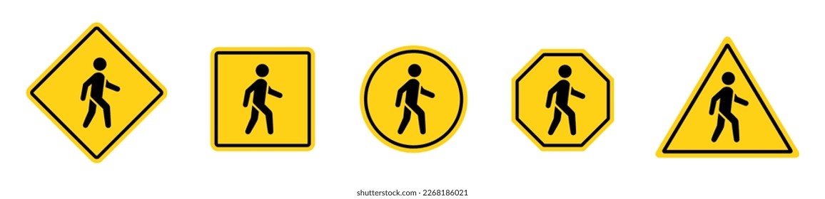 Pedestrian walk sign icon. Traffic walk icon, vector illustration
