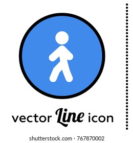 pedestrian way vector road sign icon