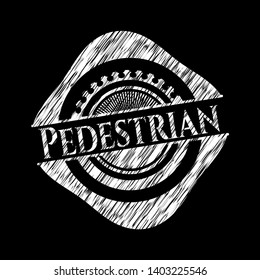 Pedestrian written with chalkboard texture. Vector Illustration. Detailed.