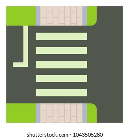 Pedestrian zone icon. Cartoon illustration of pedestrian zone vector icon for web