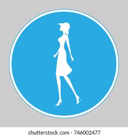 Pedestrian zone sign. Traffic sign pedestrian. Road sign "Pedestrian zone"
